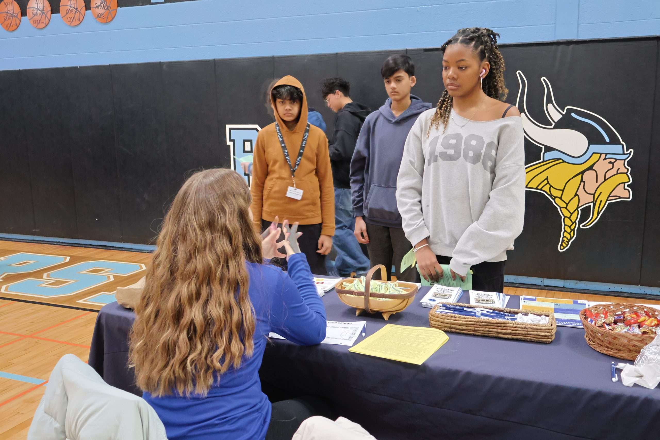 Group participating in an educational community activity.