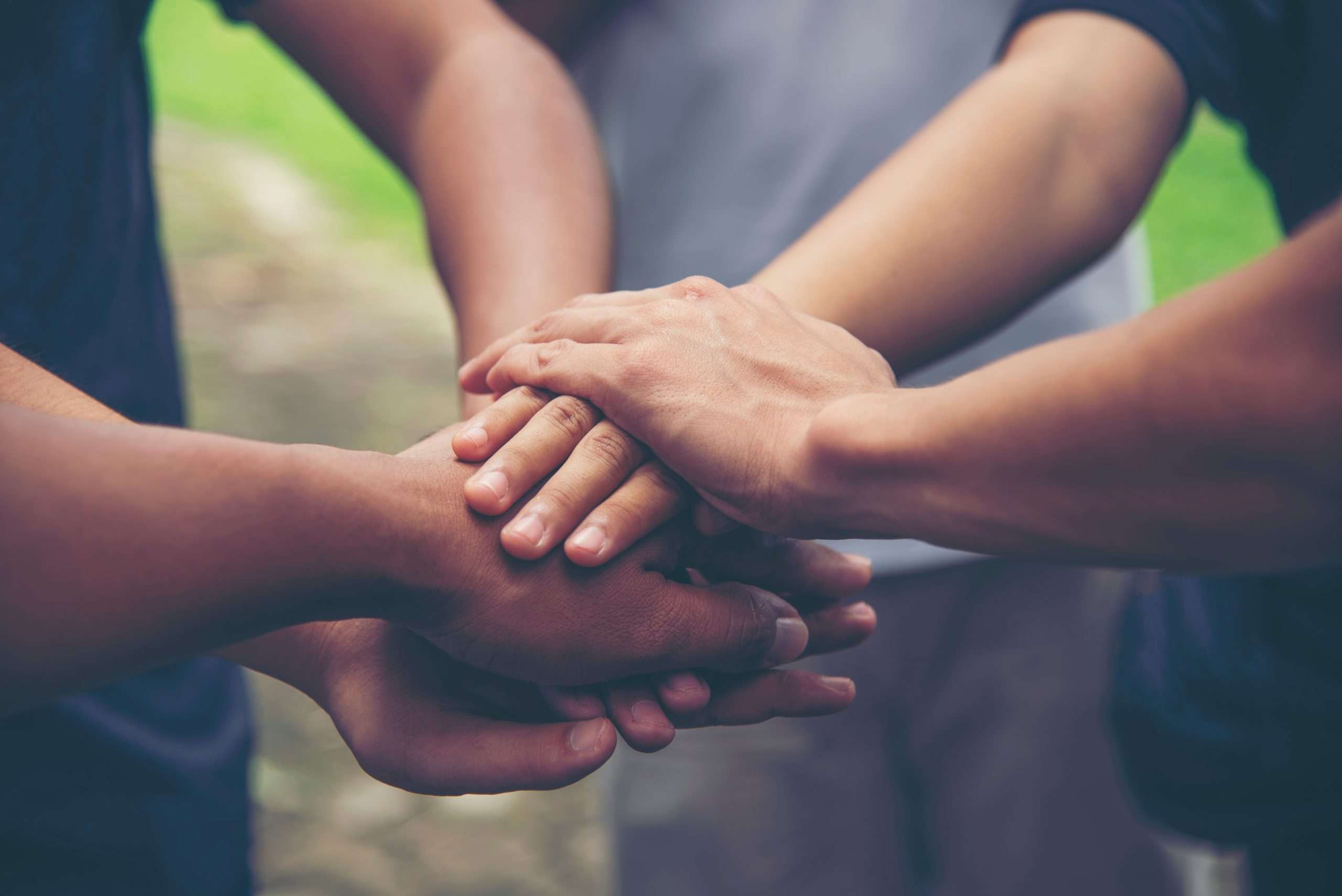 Solidarity unite people hands together community teamwork. Hands